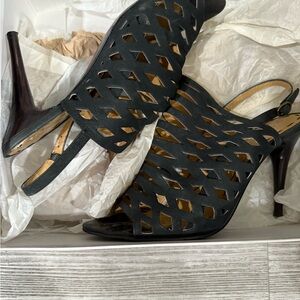 Nine West Black Cutout Heels